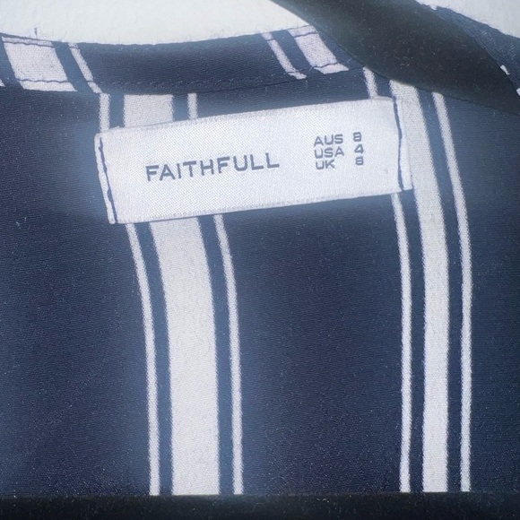 FAITHFUL Carioca Striped Wrap Dress - Picture 3 of 6